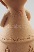 Kerámia lányalakos gyertyatartó. Jelzés nélkül, kis kopással, m: 18 cm