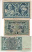 Német Birodalom 1915. 20M + 1917. 5M + Németország / Weimar Köztársaság 1929. 10M T:F
German Empire...
