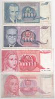 Jugoszlávia 1989-1993. 10-1.000.000.000D (9xklf) T:F,VG
Yugoslavia 1989-1993. 10 - 1.000.000.000 Di...