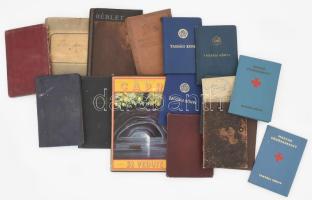Vegyes igazolványok, tagsági könyvek, közte két üres tok és egy Capri képes leporelló is, össz. 17 db