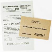 1938 Guttmann Géza bankja által levélben szétküldött sorsjegyek játékjoga érdekében befizetést ill. ellenkező esetben a sorsjegyek visszaküldését kéri a mellékelt válaszborítékban