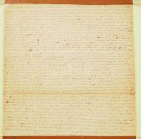 cca 1944 A Jáki templom látképe. Tus, papír, olvashatatlan jelzéssel. Hátoldalán kézirat a templom f...