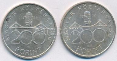 1994. 200Ft "Deák" Ag (2x) T:AU patina Adamo F13.1