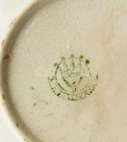 Hollóházi antik humoros tálka "Pislog mint a miskolci kocsonyában a béka" felirattal béka ...