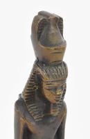 Ramszesz. Patinált bronz, márvány talapzaton, m: 21,5 cm