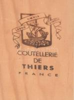 Francia Laguiole steak késkészlet 6 db fa és réz nyéllel, késtartóval