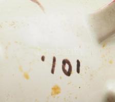 Antik fajansz kulacs. kézzel festett, jelzés nélkül, minimális kopással 25 cm