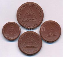 Német Birodalom / Weimari Köztársaság / Münsterberg 1921. 10pf + 20pf + 25pf + 50pf jelzett meisseni...