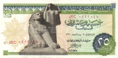 Egyiptom 1970-72. 25P (2x) klf aláírással T:II