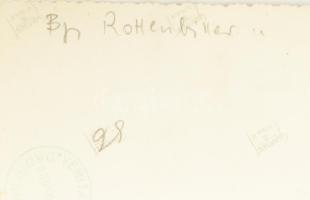 cca 1935 Budapest, Rottenbiller utca, hátoldalon feliratozott fotó, 8,5×6 cm