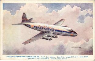 Vickers-Armstrong Viscount 720. Trans-Australia Airlines s: Bannister (EK)