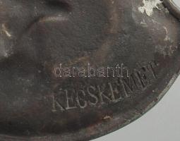 Kecskeméti Vasöntöde turulmintás hamuzó. Vas, 15x12 cm