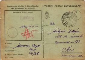 1942 Morovics Lajos honvéd saját kézzel rajzolt karácsonyi üdvözlete a második világháborúból. Tábor...