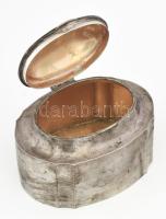 Ezüst(Ag) cukordoboz, jelzett, 13×9,5×8 cm, nettó: 262 g