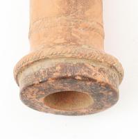 cca 1900 Régi égetett agyag pipafej, sérült, selmecbányai cégjelzéssel (Schemnitz)