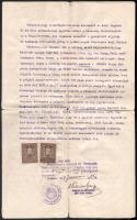 1929-1931 Erdélyi magyar személy visszahonosítási okiratai, 4 db, közte román nyelvű irat és annak m...