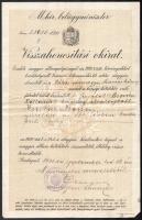 1929-1931 Erdélyi magyar személy visszahonosítási okiratai, 4 db, közte román nyelvű irat és annak m...