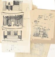 cca 1950-70 Varga Mátyás (1910-2002) grafikus díszlettervező által készített színpadi és film látván...