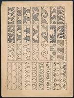 cca 1927 Magyar motívumok gyűjteménye. 36 lapon 600 ábrával. Összeáll. és kiadja: Gergely János taná...