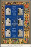 1990-1991 Bibliotheca Corviniana 3 klf nyelvű + felülnyomott emlékív (4.400)