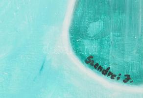 Szendrei József (1989-, "Pesti Józsi"): Arcok. Olaj, vászon. Jelezve jobbra lent. 53x46,5 ...