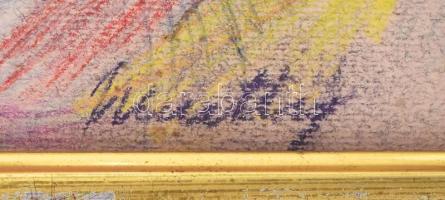 Kmetty jelzéssel: Pár. Vegyes technika, papír. Fakeretben. 28x23 cm