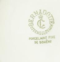 Bernadotte Fine de Bohéme 24 darabos étkészlet. Multicolor virágmintával és domború rokályos díszíté...