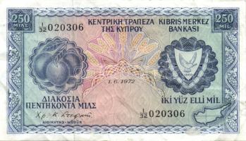 Ciprus 1972. 250M T:III+