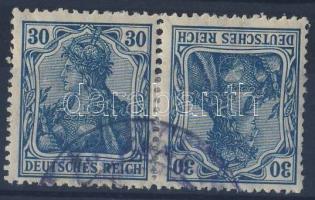 Upturned pair from stamp booklet, Fordított pár bélyegfüzetből, Gekehrtes Paar aus Markenheftchen