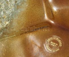 Arte Murano design üvegkínáló, jelzett, 15x15 cm