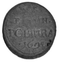 1695P-H Poltura Ag "I. Lipót" (0,79g) T:VF Hungary 1695P-H Poltura Ag "Leopold I&quot...