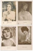 SZÍNÉSZNŐK - 50 db régi magyar és külföldi képeslap vegyes minőségben / ACTRESSES - 50 pre-1945 Hungarian and other postcards in mixed quality