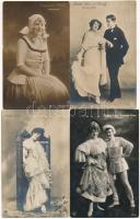 FEDÁK SÁRI - 19 db régi magyar színésznős képeslap vegyes minőségben