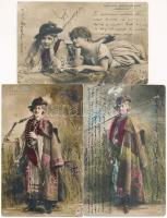 FEDÁK SÁRI - 19 db régi magyar színésznős képeslap vegyes minőségben