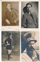 20 db RÉGI külföldi színész képeslap vegyes minőségben / 20 pre-1945 postcards of non-Hungarian actors in mixed quality