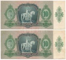 1936. 10P (2x) sorszámkövetők "B 015 088433 - B 015 088434" T:VF,F szép papír
Adamo P9