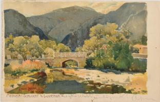 1902 Kézdi-Kovács László (1864-1942) festőművész, műkritikus autográf sora és címzése feleségének kü...