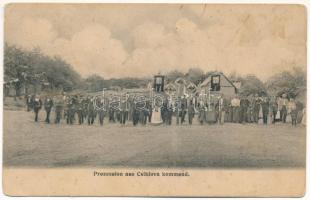 Versec, Werschetz, Vrsac; Prozession aus Csiklova kommend / körmenet, csiklovai csoport. J. Dajkovits Nachfolger / procession, group from Ciclova Montana (fa)