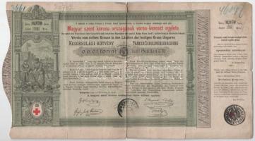 Budapest 1882. "Magyar szent korona országainak vörös-kereszt egylete" kisorsolási kötvény...