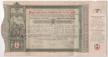 Budapest 1882. "Magyar szent korona országainak vörös-kereszt egylete" kisorsolási kötvény...