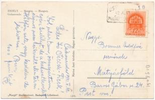 1942 Csíkszereda, Miercurea Ciuc; Kossuth Lajos utca, Országzászló, Főgimnázium, Kir. Törvényszék, A...