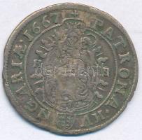 1667K-B 6kr Ag "I. Lipót" (2,67g) T:F hajlott lemez, ph.
Hungary 1667K-B 6 Kreuzer Ag &qu...
