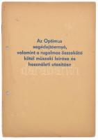 1969 Az Optimus segédejtőernyő leírása és használati utasítása