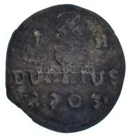 1703K-B Duarius "I. Lipót" (0,60g) T:F Hungary 1703K-B Duarius "Leopold" (0,60g)...