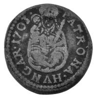 1703N-B Denár "I. Lipót" (0,56g) kapszulában T:VF Hungary 1703N-B Denarius "Leopold&q...