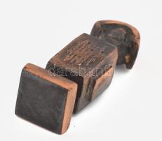 Iparművész pecsétnyomó, vésett kő nélkül 4 cm