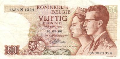 Belgium/Államkincstár 1966. 50Fr (2x) klf aláírás T:III