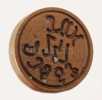 4 db régi réz pecsétnyomó, monogramokkal XIX. sz