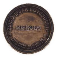 cca 1930 Zsidó Ifjak Egyesülete Miskolc gumibélyegző d: 36 mm