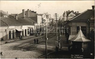 Lom, Die Hauptstrasse / main street, shops. Gr. Paskoff